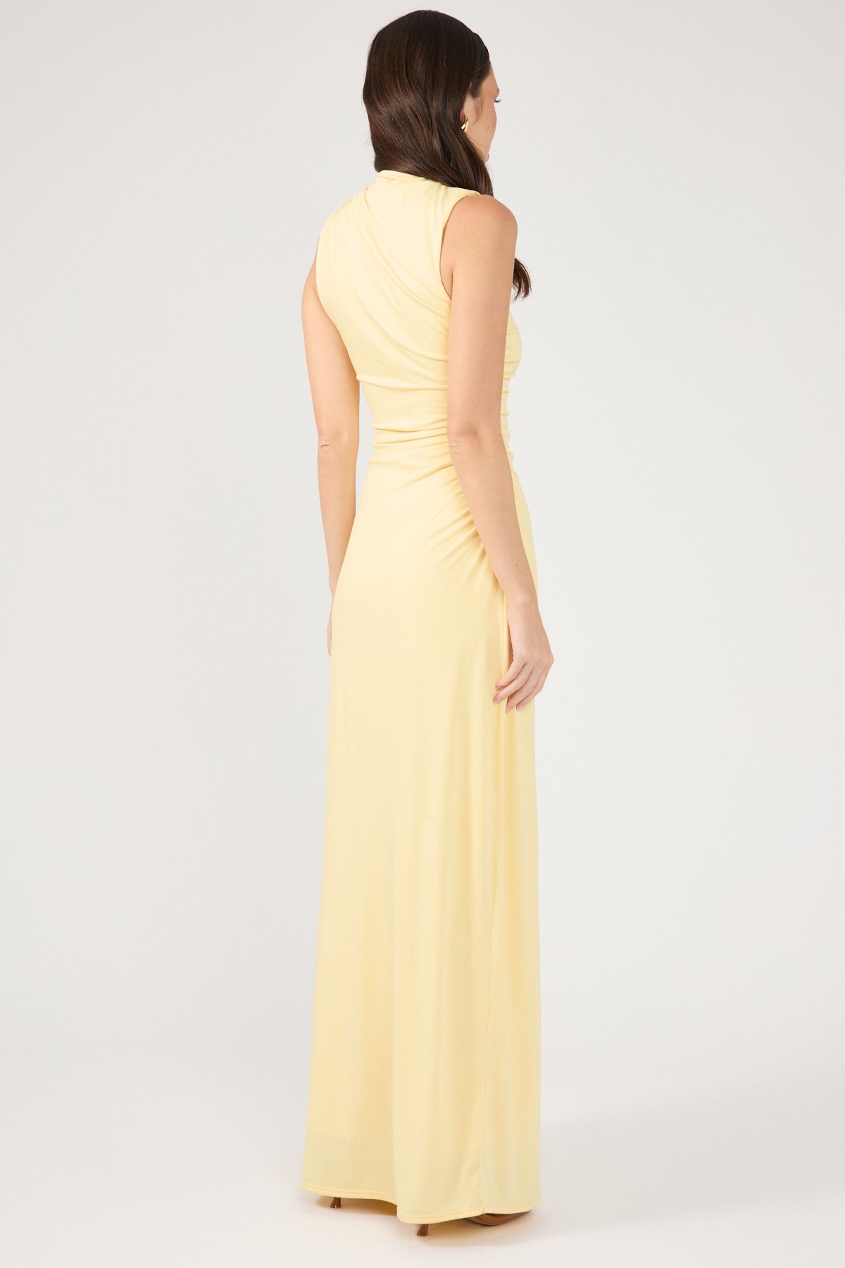 Lemon Rosewood High Neck Maxi Dress