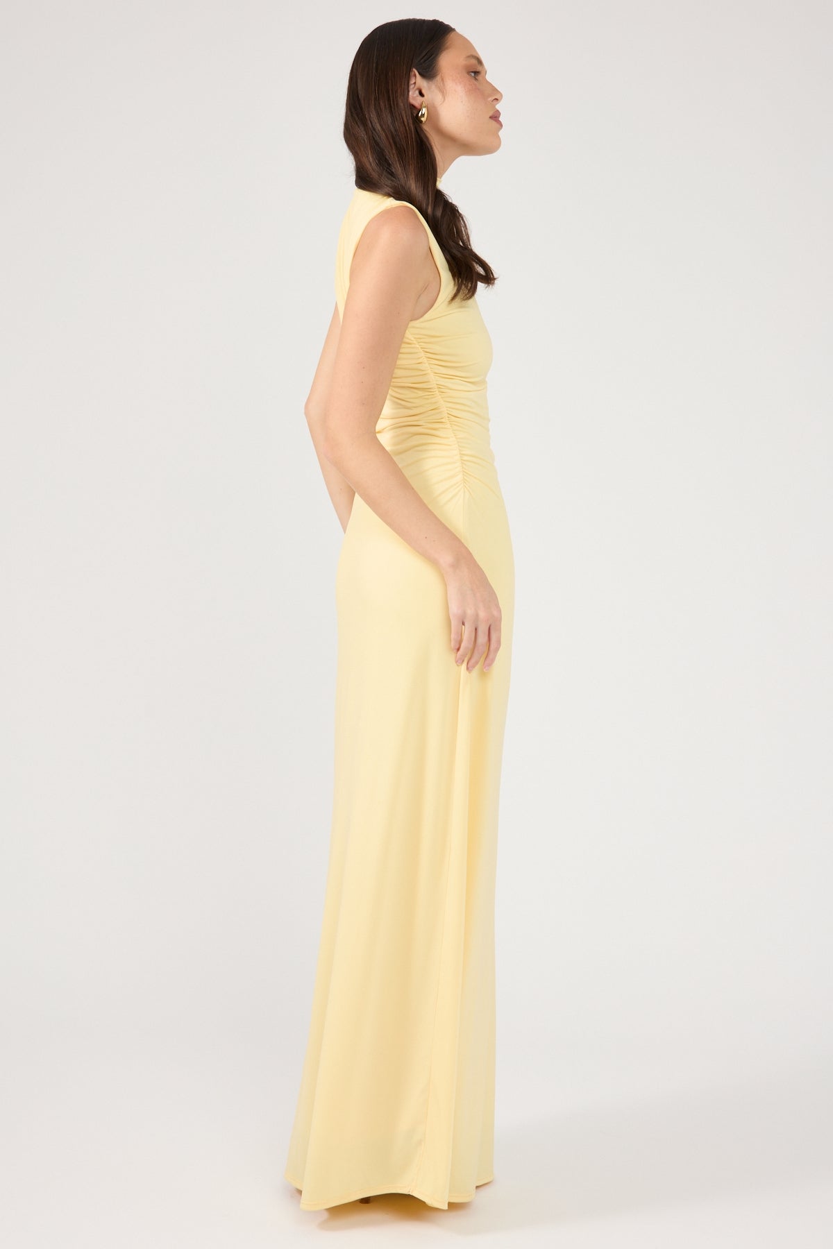 Lemon Rosewood High Neck Maxi Dress