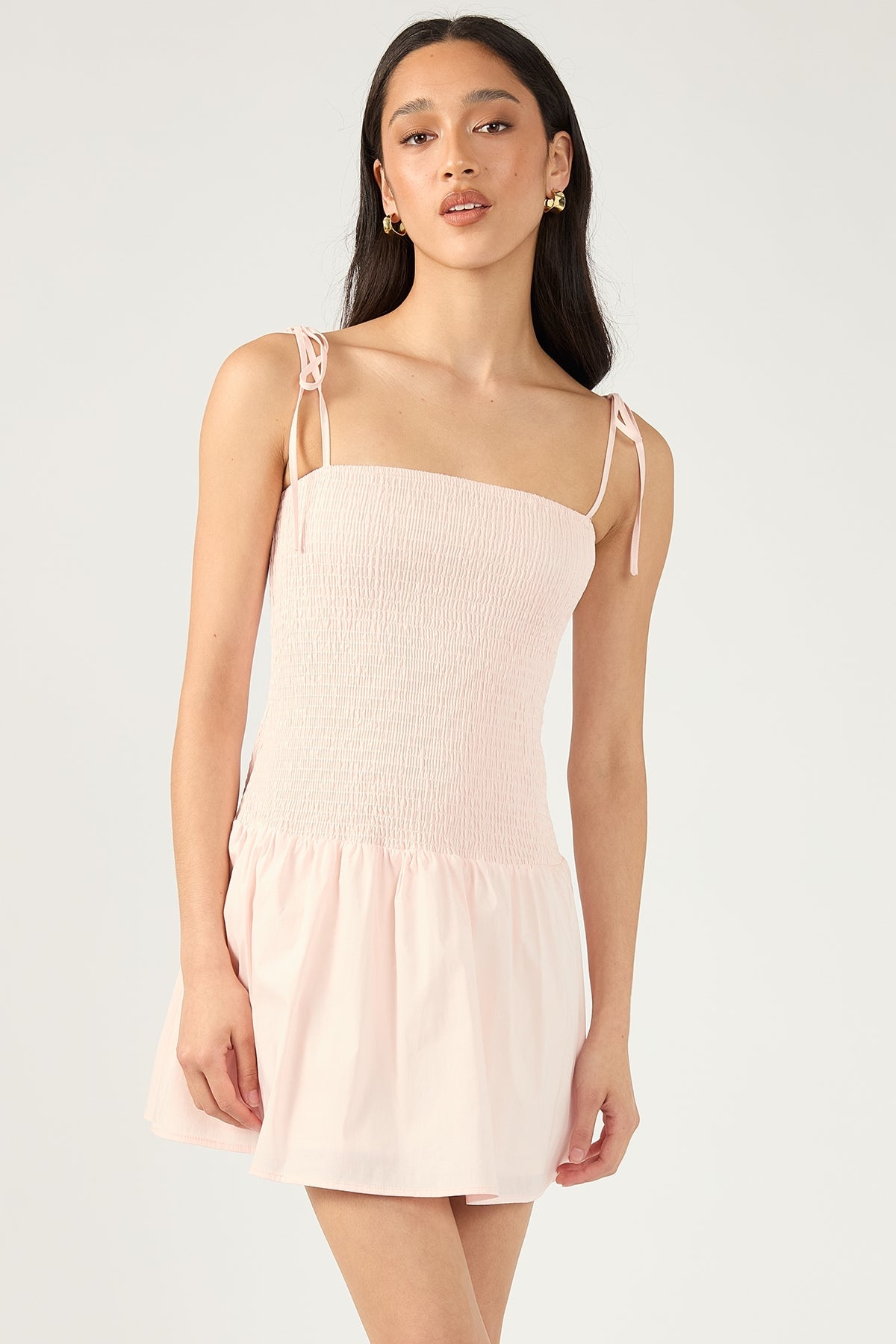 Pink Head in a Bubble Mini Dress