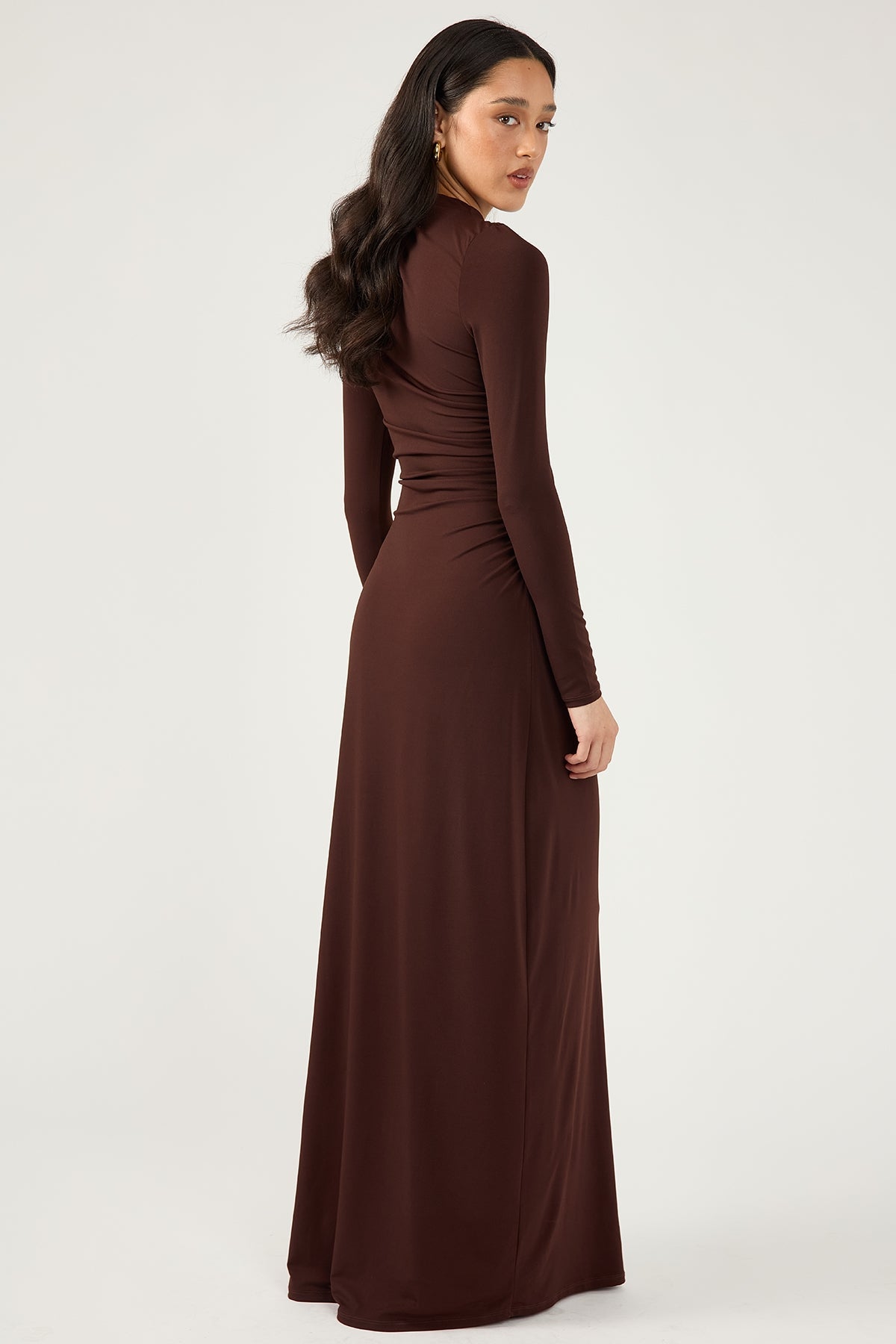 Brown Full-Length Dress