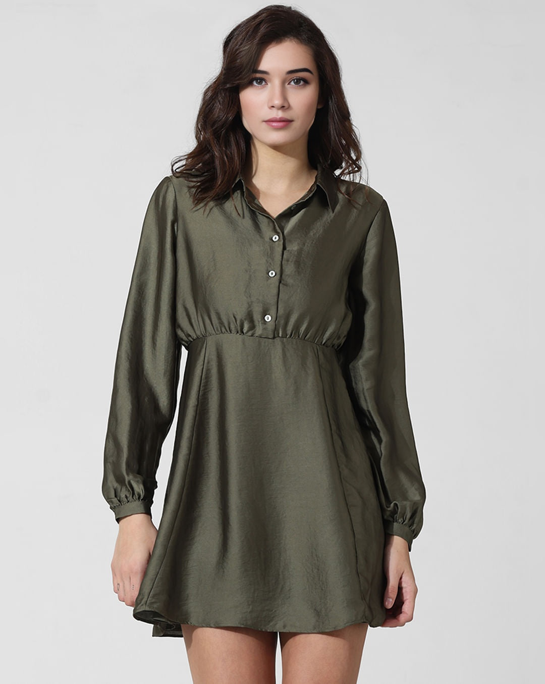 Emerald Green Shirt Dress