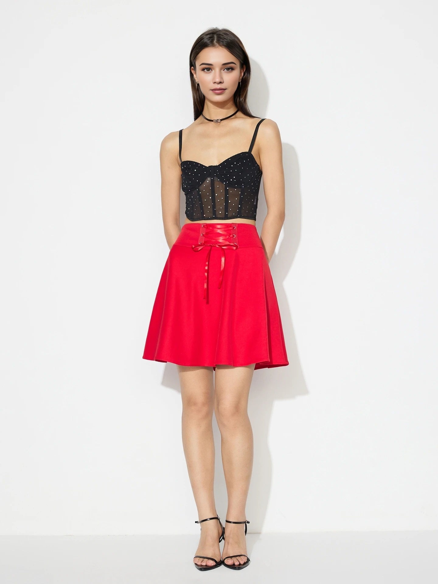 Red A-Line Skirt