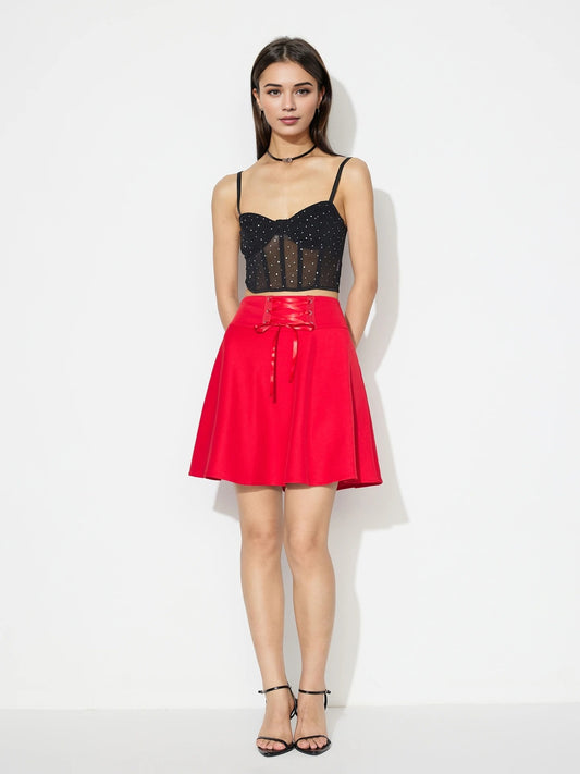 Red A-Line Skirt