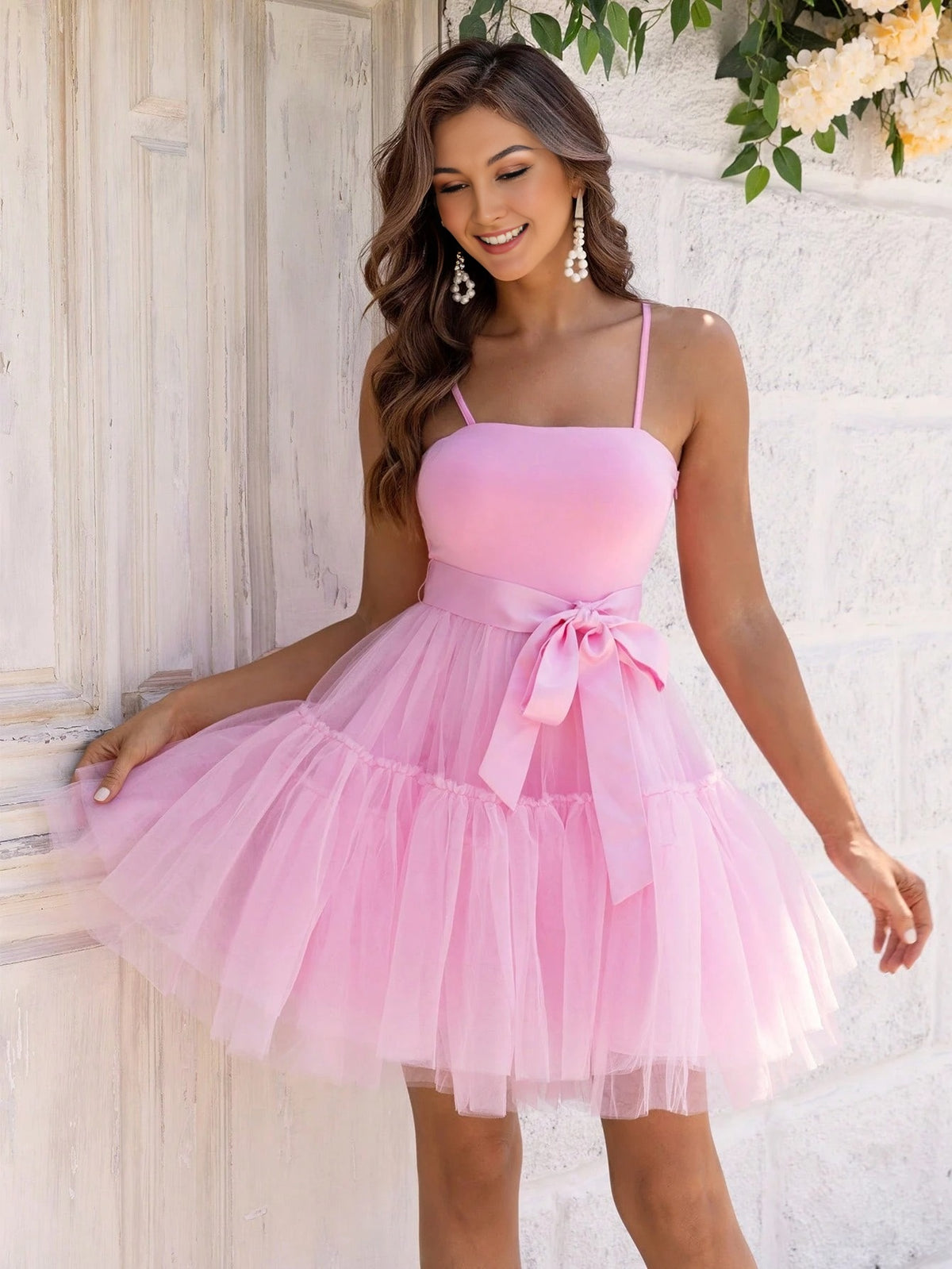 Bow Charm A-Line Dress