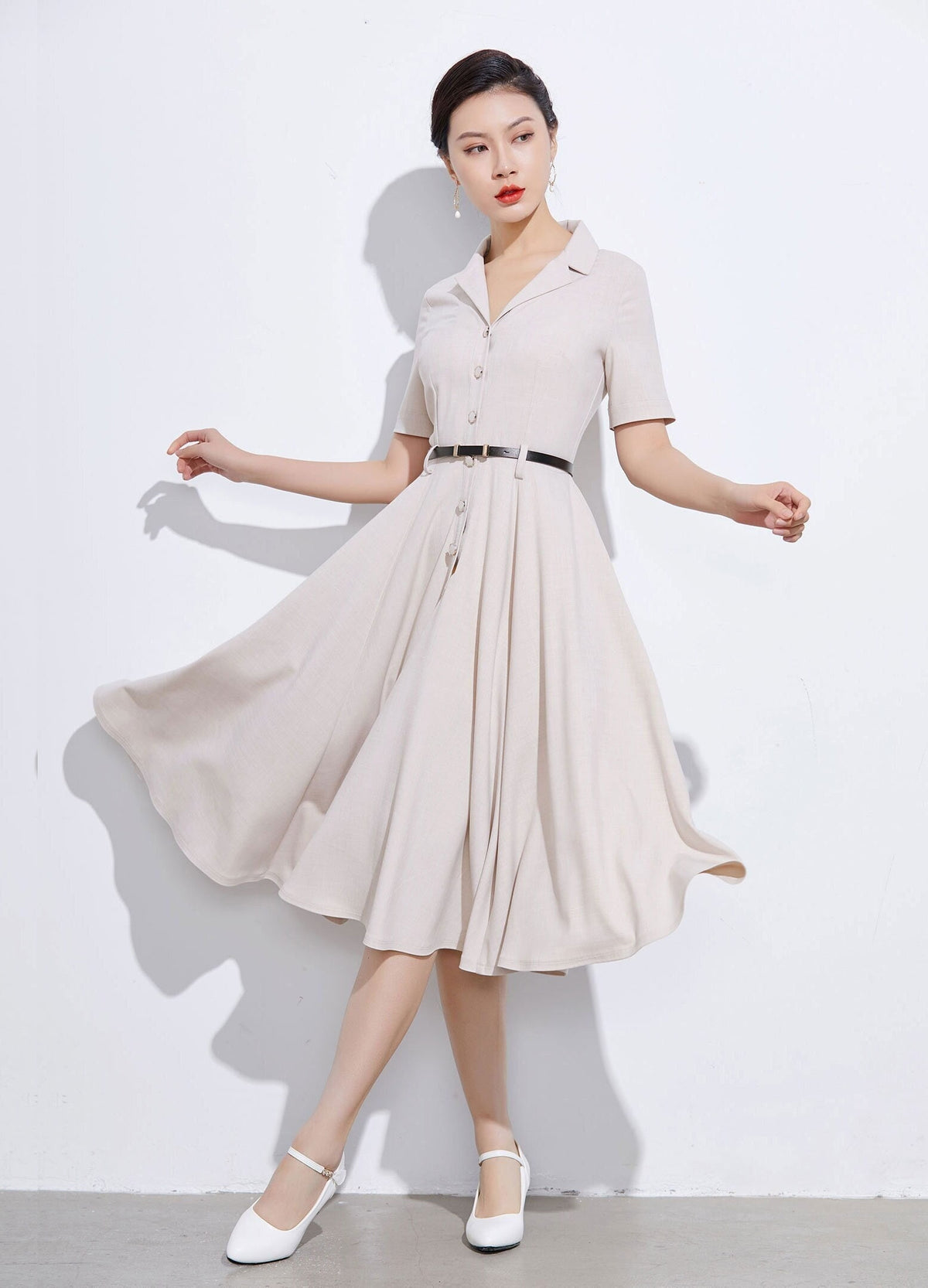 Vintage Inspired Swing Midi Dress