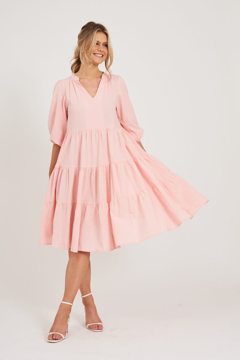 Blush Kehlana Tiered Smock Dress