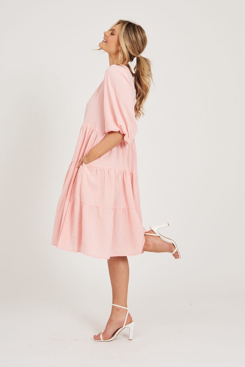 Blush Kehlana Tiered Smock Dress