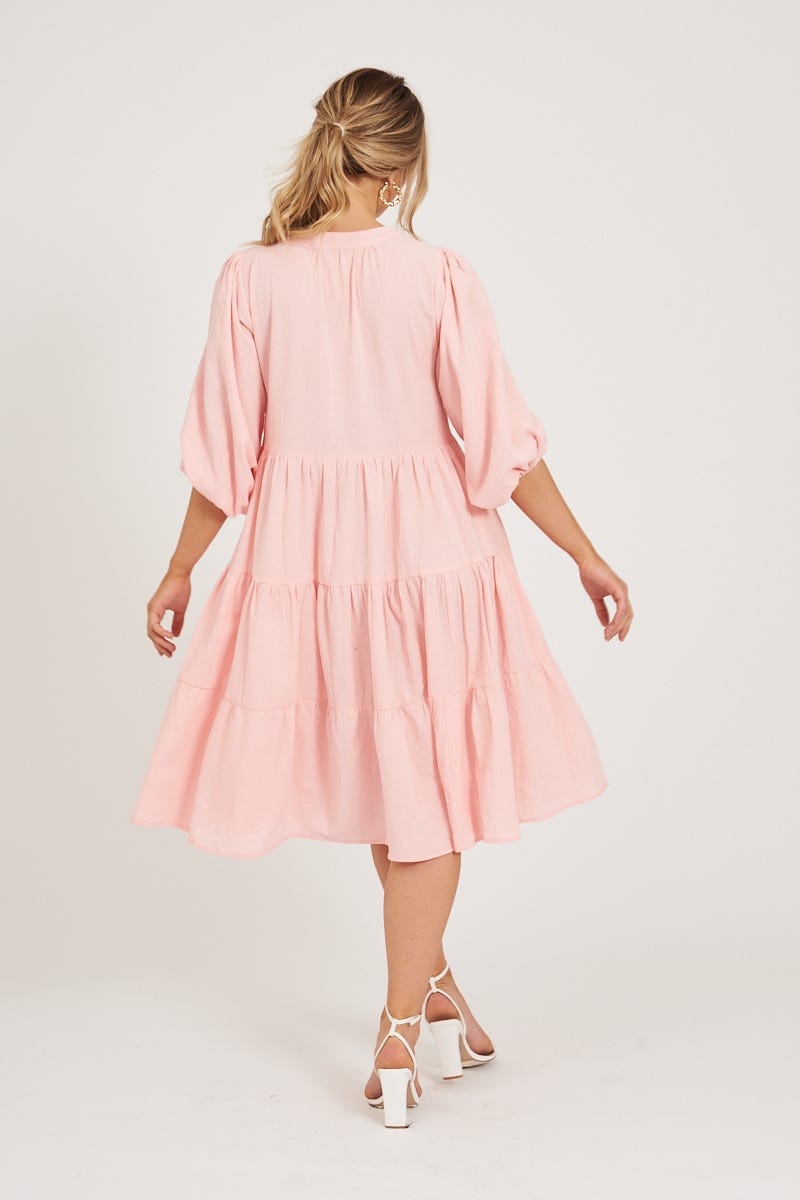 Blush Kehlana Tiered Smock Dress