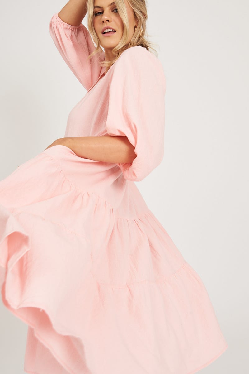 Blush Kehlana Tiered Smock Dress