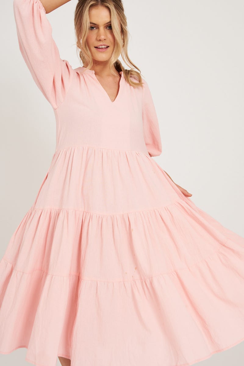 Blush Kehlana Tiered Smock Dress